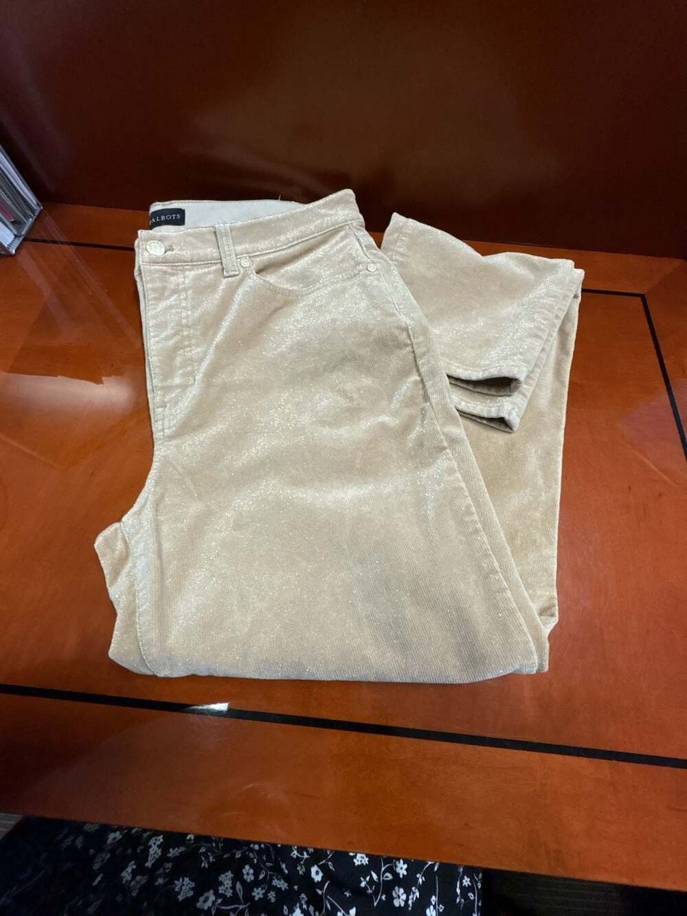 Talbots VERY SHIMMERY Straight Leg Corduroy